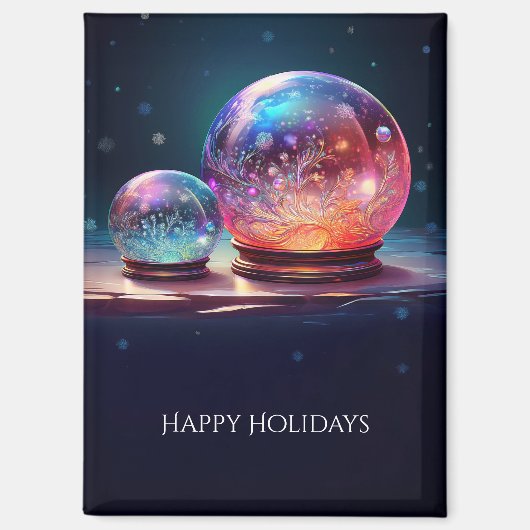 Crystal Snowballs Holiday Magnet (Vorderseite)