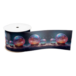 Crystal Snowballs Holiday Satin Ribbon Satinband