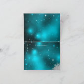 Crystal Snowflake Aquamarine Weihnachtskarte Feiertagskarte (Innenseite)