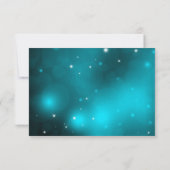 Crystal Snowflake Aquamarines Weihnachts-Party UAW Einladung (Rückseite)