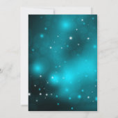 Crystal Snowflake Aquamarines Weihnachtsfest Party Einladung (Rückseite)