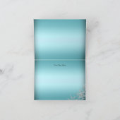 Crystal Snowflake Blue Christmas Dankeschön Card Dankeskarte (Innenseite)