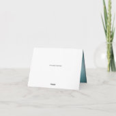 Crystal Snowflake Blue Christmas Dankeschön Card Dankeskarte (Rückseite)