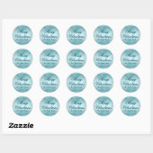 Crystal Snowflake Blue Christmas Sticker (Blatt)