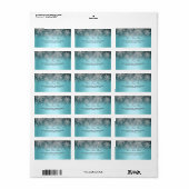 Crystal Snowflake Blue Winter Address Label Adressaufkleber (Vorne)