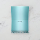 Crystal Snowflake Blue Winter Dankeschön Karte (Innenseite)