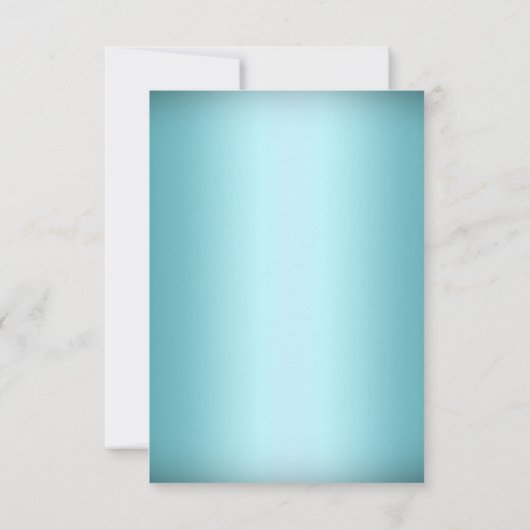 Crystal Snowflake Blue Winter Save the Date (Rückseite)