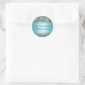 Crystal Snowflake Blue Winter Wedding Sticker (Tasche)