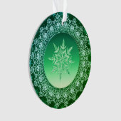 Crystal Snowflake Emerald Green Weihnachten Ornament (Vorderseite)