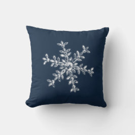 Crystal Snowflake Holiday Cushi in blau Kissen