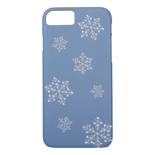 Crystal Snowflake iPhone 7 Fall (blau) Case-Mate iPhone Hülle (Rückseite)