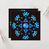 Crystal Snowflake Karte (Vorderseite/Rückseite Beispiel)
