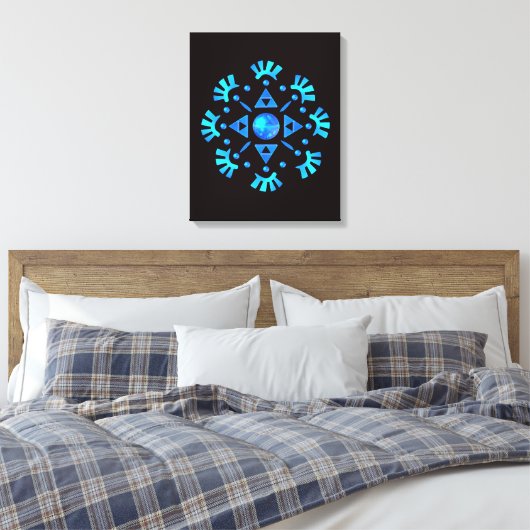 Crystal Snowflake Leinwanddruck (Insitu (Schlafzimmer))