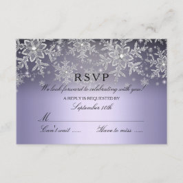 Crystal Snowflake Lila Winter UAWG RSVP Karte