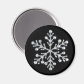 Crystal Snowflake Magnet (Vorderseite/Rückseite)