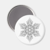 Crystal Snowflake - Magnet (Vorderseite/Rückseite)