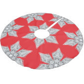 Crystal Snowflake - Polyester Weihnachtsbaumdecke (Schrägansicht)