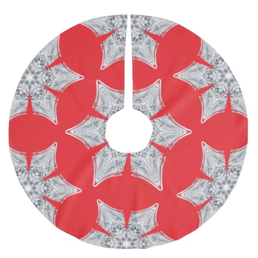 Crystal Snowflake - Polyester Weihnachtsbaumdecke (Vorderseite)