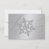 Crystal Snowflake Response Card RSVP Karte (Vorderseite)