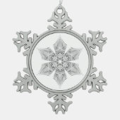 Crystal Snowflake - Schneeflocken Zinn-Ornament (Vorderseite)