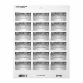 Crystal Snowflake Silver Winter Address Label Adressaufkleber (Vorne)