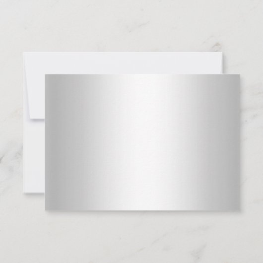 Crystal Snowflake Silver Winter UAWG RSVP Karte (Rückseite)