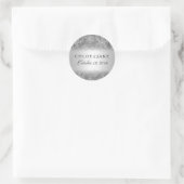 Crystal Snowflake Silver Winter Wedding Sticker (Tasche)