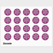 Crystal Snowflake Sticker (magenta) (Blatt)