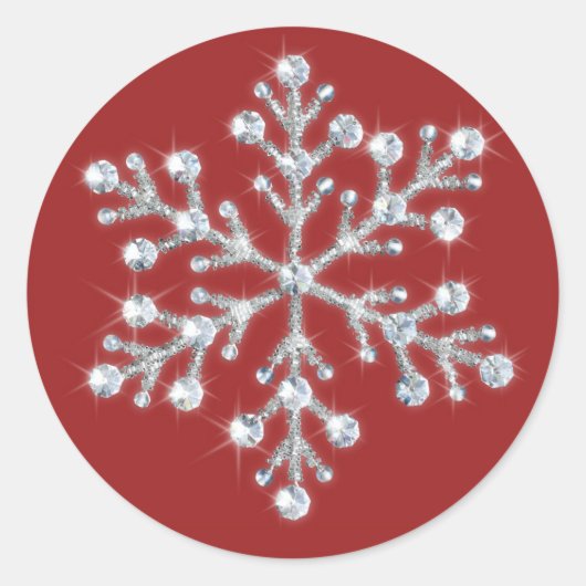 Crystal Snowflake Sticker (rot) (Vorderseite)