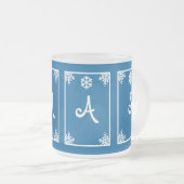 Crystal Snowflake Weihnachten Mattierter Glass Kaf Mattglastasse (VorderseiteRechts)