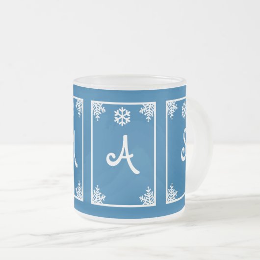 Crystal Snowflake Weihnachten Mattierter Glass Kaf Mattglastasse (VorderseiteRechts)