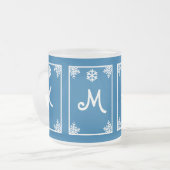 Crystal Snowflake Weihnachten Mattierter Glass Kaf Mattglastasse (Vorderseite Links)