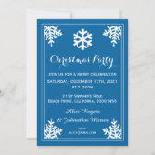 Crystal Snowflake Weihnachten Party Einladung (Vorderseite)