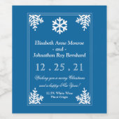 Crystal Snowflake Weihnachtsweinmarke Weinetikett (Einzelnes Label)