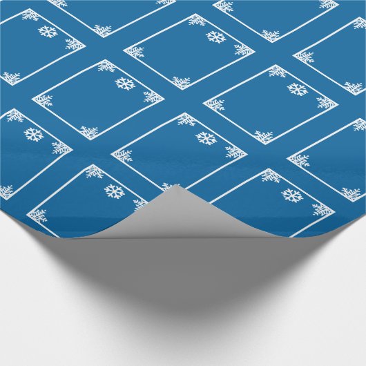 Crystal Snowflake Weihnachtswrapping Paper Geschenkpapier (Ecke)