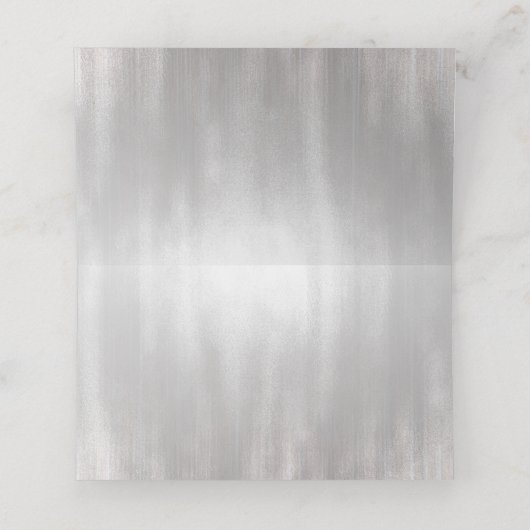 Crystal Snowflake Winter Hochzeit geklappte Platzk Platzkarte (Innenseite Aufgefaltet)