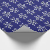 Crystal Snowflake Wrapping Paper - blau Geschenkpapier (Ecke)