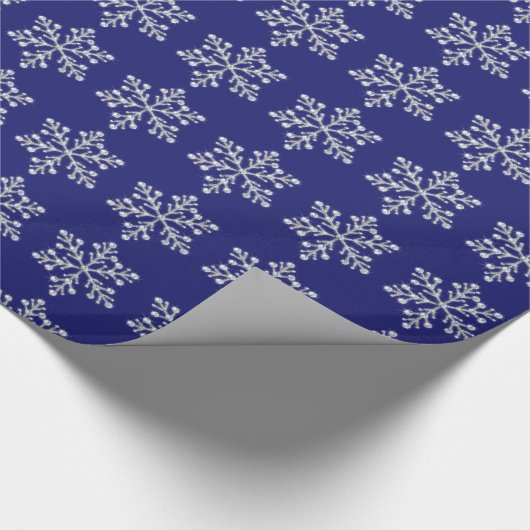 Crystal Snowflake Wrapping Paper - blau Geschenkpapier (Ecke)