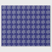 Crystal Snowflake Wrapping Paper - blau Geschenkpapier (Flach)