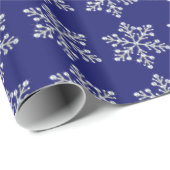 Crystal Snowflake Wrapping Paper - blau Geschenkpapier (Rolleneckpunkt)
