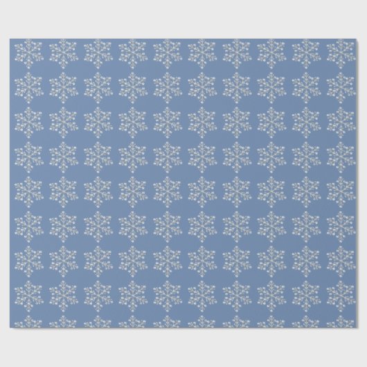 Crystal Snowflake Wrapping Paper - blau Geschenkpapier (Flach)