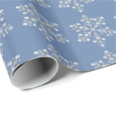 Crystal Snowflake Wrapping Paper - blau Geschenkpapier (Rolleneckpunkt)