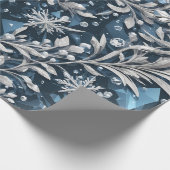 Crystal Snowflake Wrapping Paper Geschenkpapier (Ecke)