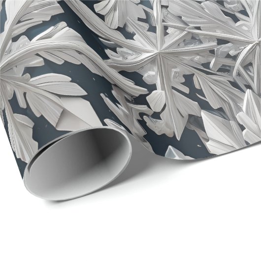 Crystal Snowflake Wrapping Paper Geschenkpapier (Rolleneckpunkt)