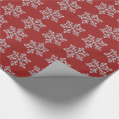 Crystal Snowflake Wrapping Paper - rot Geschenkpapier (Ecke)