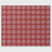 Crystal Snowflake Wrapping Paper - rot Geschenkpapier (Flach)