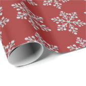 Crystal Snowflake Wrapping Paper - rot Geschenkpapier (Rolleneckpunkt)