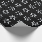Crystal Snowflake Wrapping Paper - schwarz Geschenkpapier (Ecke)