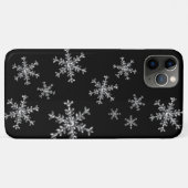 Crystal Snowflakes Black iPhone Case (Rückseite (Horizontal))