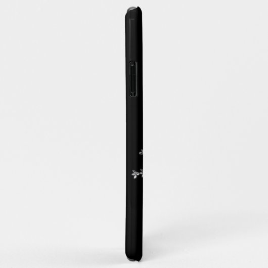 Crystal Snowflakes Black iPhone Case (Hinten/Rechts)